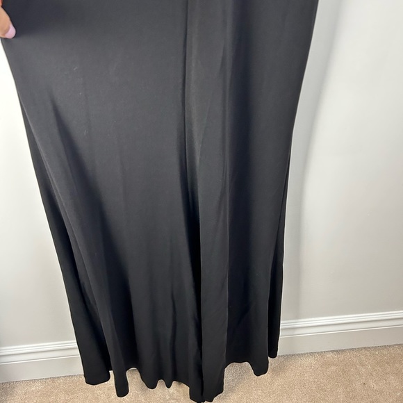 NWT H by Halston Vintage Black Maxi Lined Formal Dress with Rhinestone Strap 8 - Picture 12 of 15